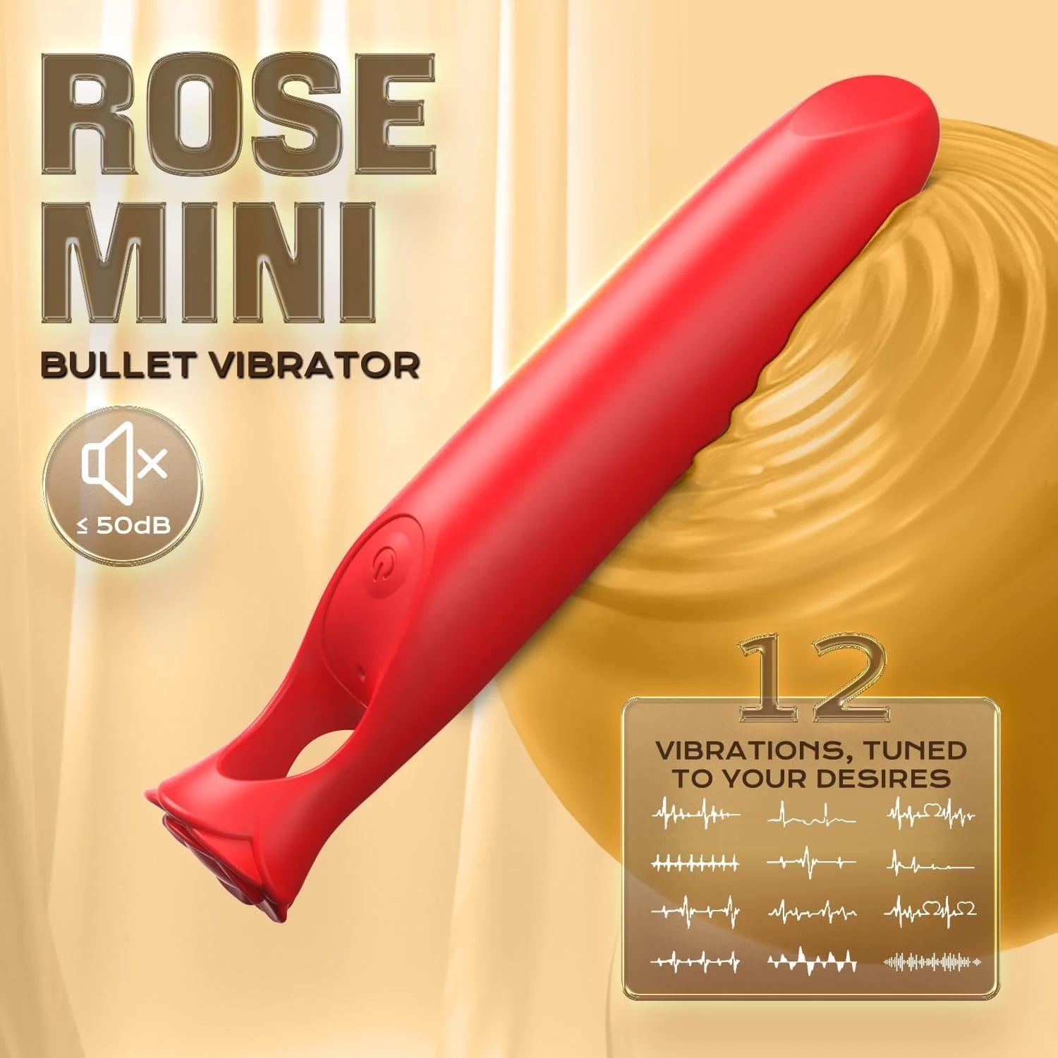 Hot Selling Bullet Mini Vibrator Rose Sex Toy 12 Vibration Modes Portable Female Vibrator Small Clitoral G Spot Stimulator