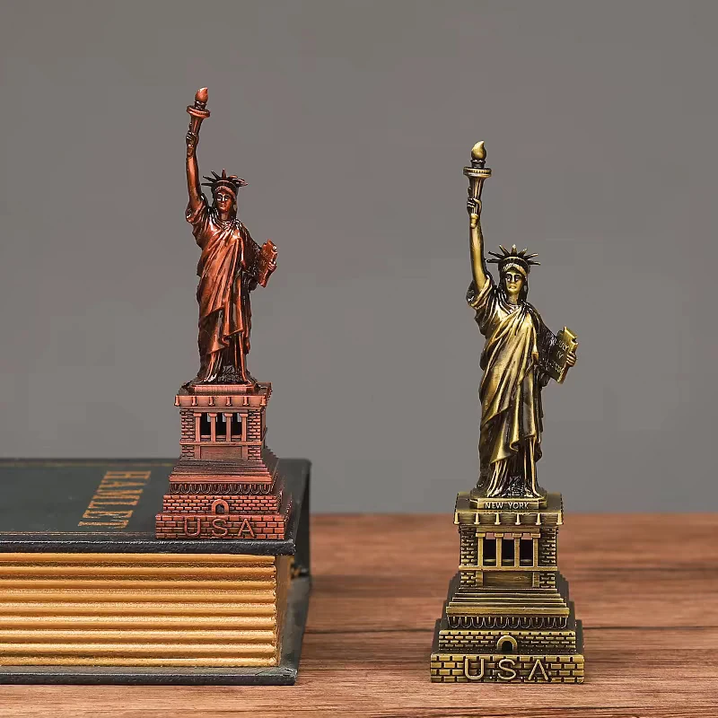 Custom Luxury 3D Antique Brass Metal Twin Towers Oman Architectural Model with Logo Art Sword Medal for Tourist Souvenirs