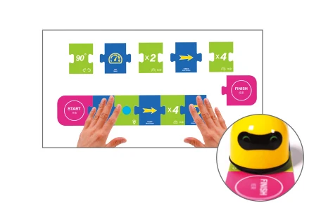 Новинка 2020, рекламная Паровая игрушка-робот с программируемым кодом без экрана с картой для карт и музыкальной функцией для 4 + детей