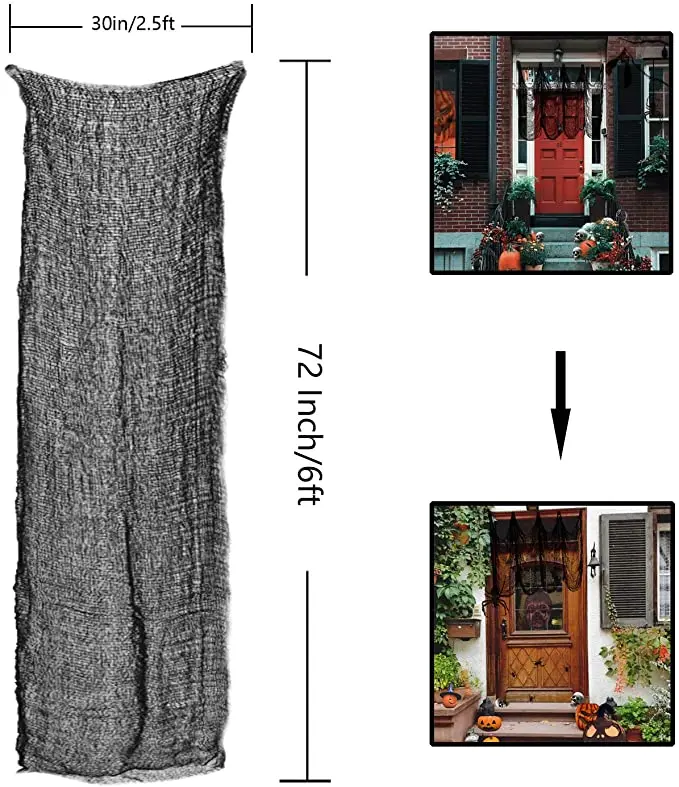 Home Wall Doorway Outdoor Yard Decor Spooky Scary Gauze for Halloween Party
