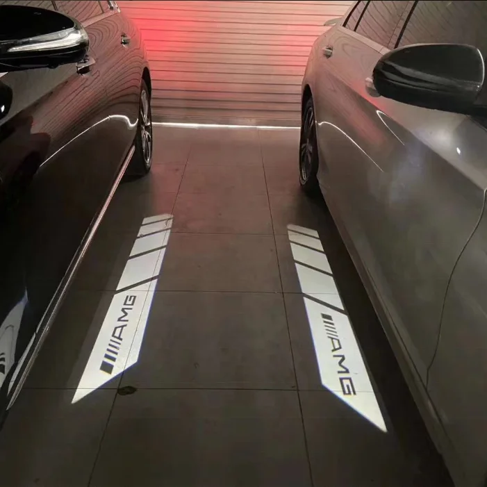 Автомобильное зеркало заднего вида, светодиодная лампа, проектор логотипа AMG для Mercedes Benz C E W205 W213 class
