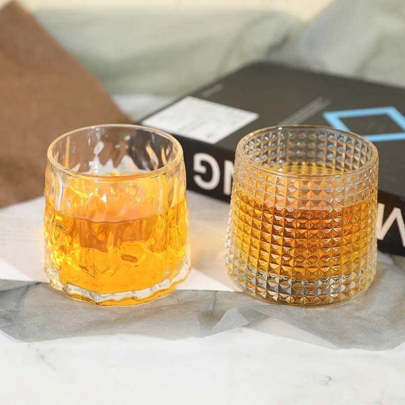 High Quality Factory Direct Whisky Glasses Clear Crystal Cylindrical Shot Glasses Flat Wine Glasses