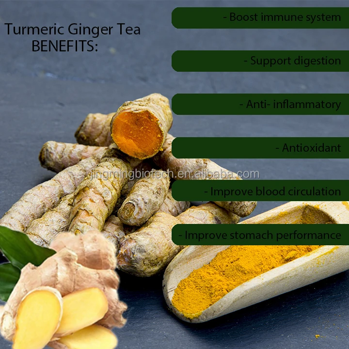 Private label Health and Wellness turmeric ginger lemonade tea Energy boost immunity promotes Cinnamon