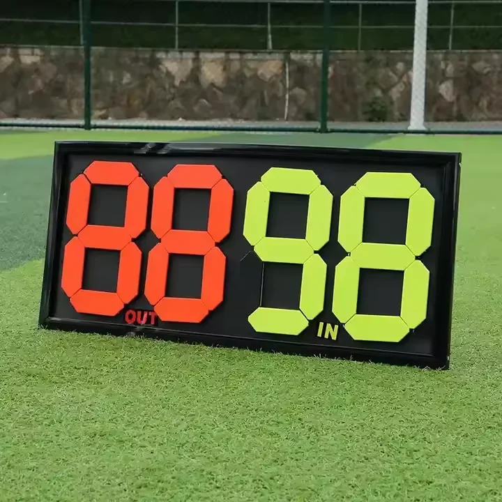 wholesale PVC 4-digital double-sided manual football replacement board for football training