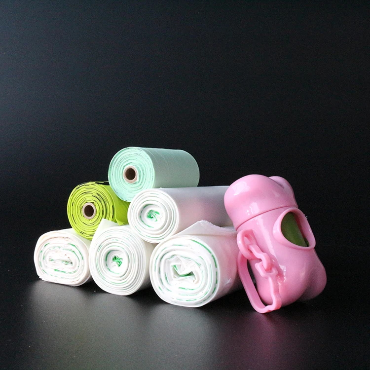 Amazon Best Sale Custom 15 Doggy Bags Per Roll Ecofriendly Poop Biodegradable Dog Waste Bag With