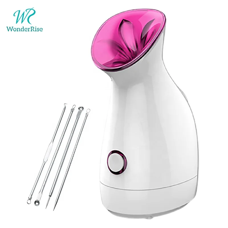 Electric Household Facial Steamer Face Steaming Nano Ionic Facial Stamer Steam Machine for Face with Extractor Kit