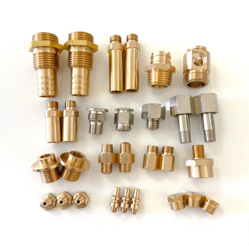 Copper joint processing non-standard custom brass inner and outer wire copper nut  joint to drawing custom parts