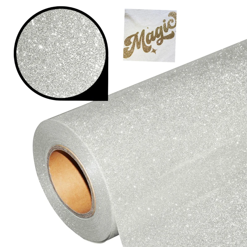 Verytack self-adhesive glitter film A3 60cm 30cm roll DTF flash Film direct to printing transfer film PET