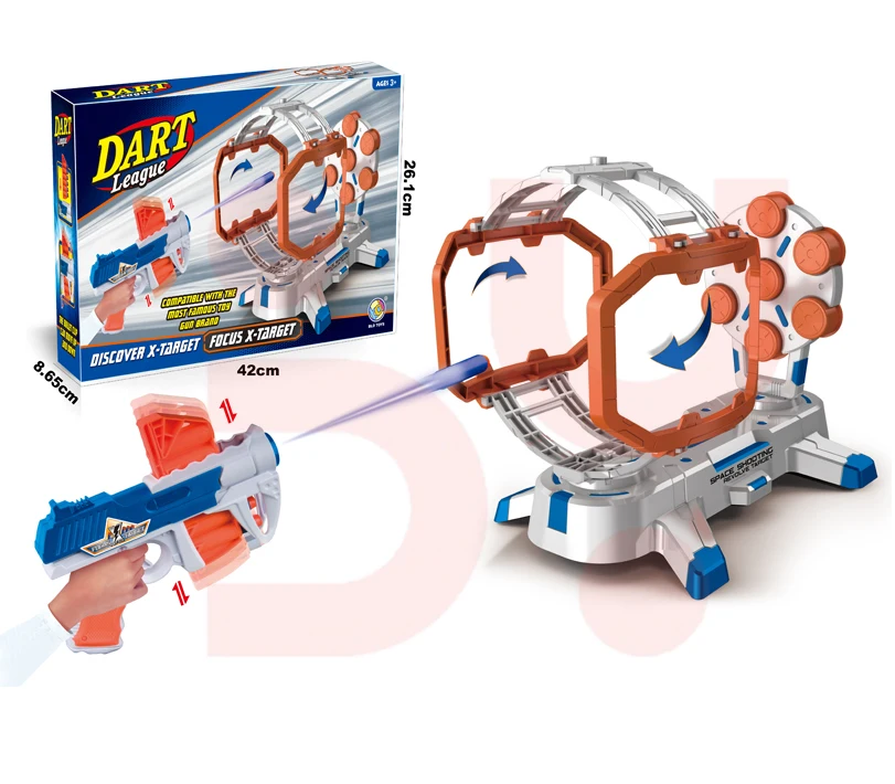 Hot sale soft  Kids indoor plastic electronic bo eva air soft bullet target toy gun with darts