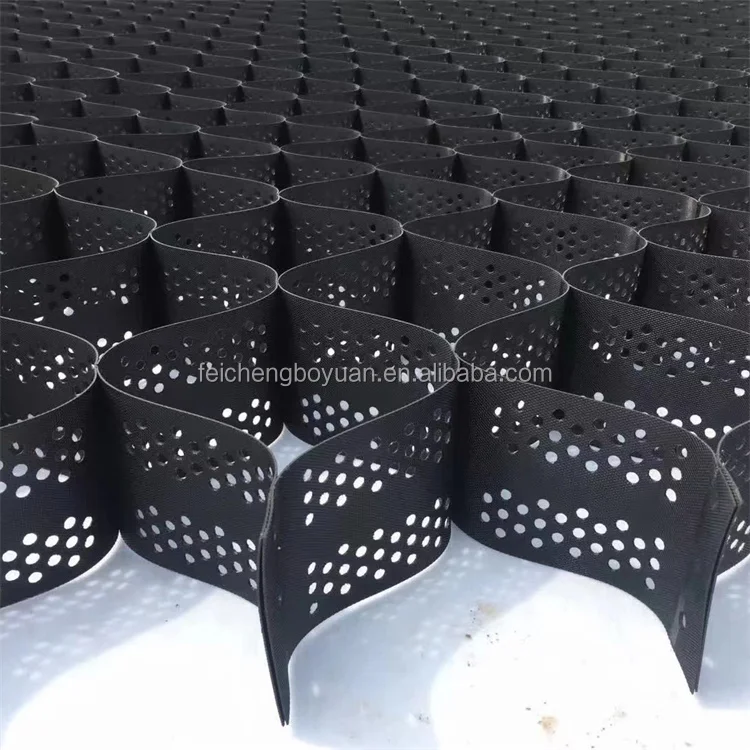 High honeycomb black plastic reinforcement erosion control hdpe geocell for construction soil stabilisation grid