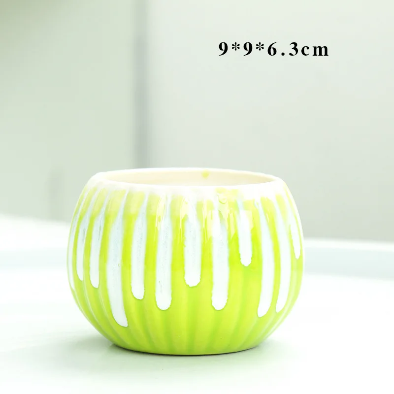 High Value Five Colors Optional Minimalist Style Customized Logo Acceptable Ceramic Flower Pot