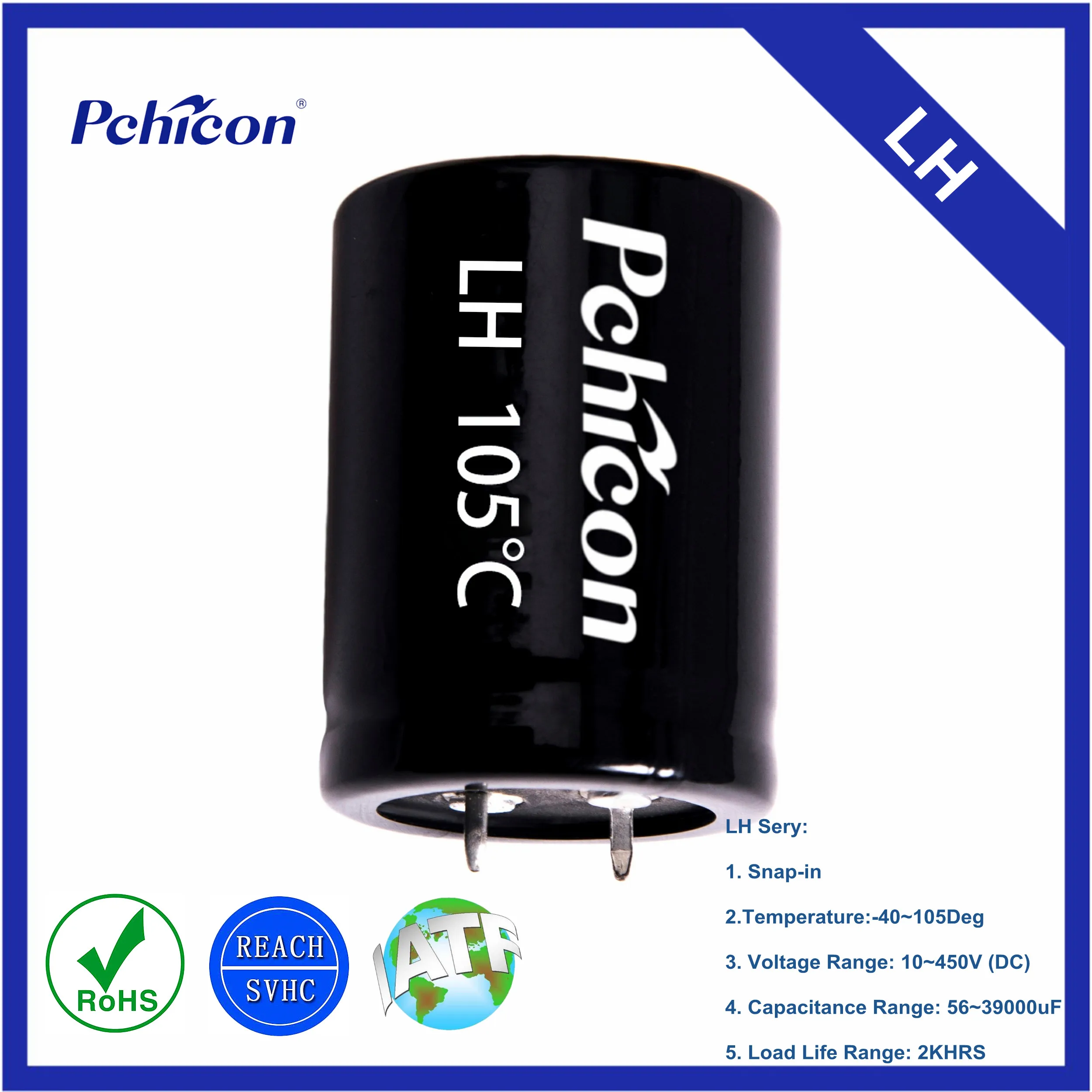 Конденсаторы высокого напряжения Pchicon 680 мкФ 400v 35*50 LH конденсаторы большого размера электролитический
