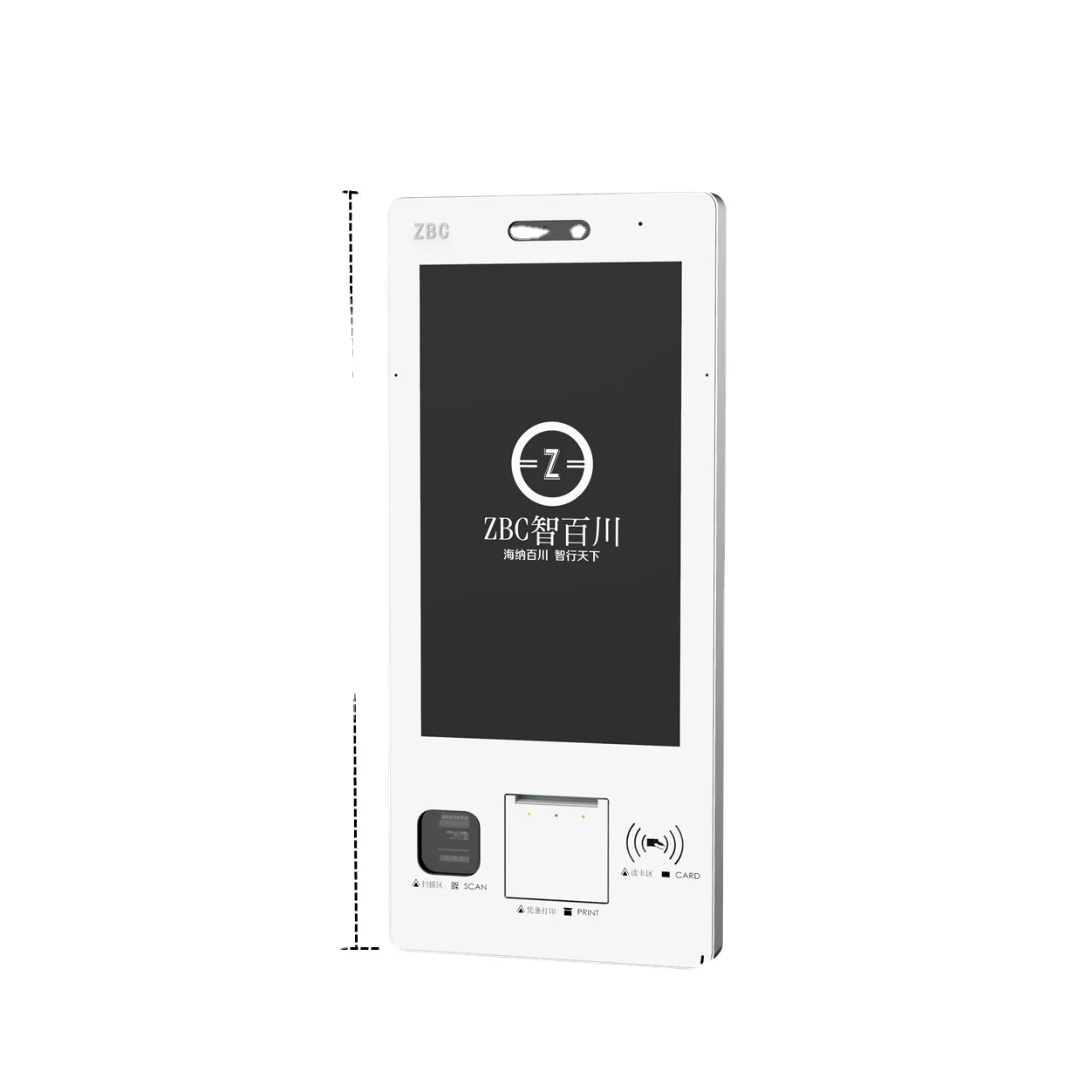 21.5' wall mount touch screen kiosk all in one pos machine with printer android technology machines terminal pos systems