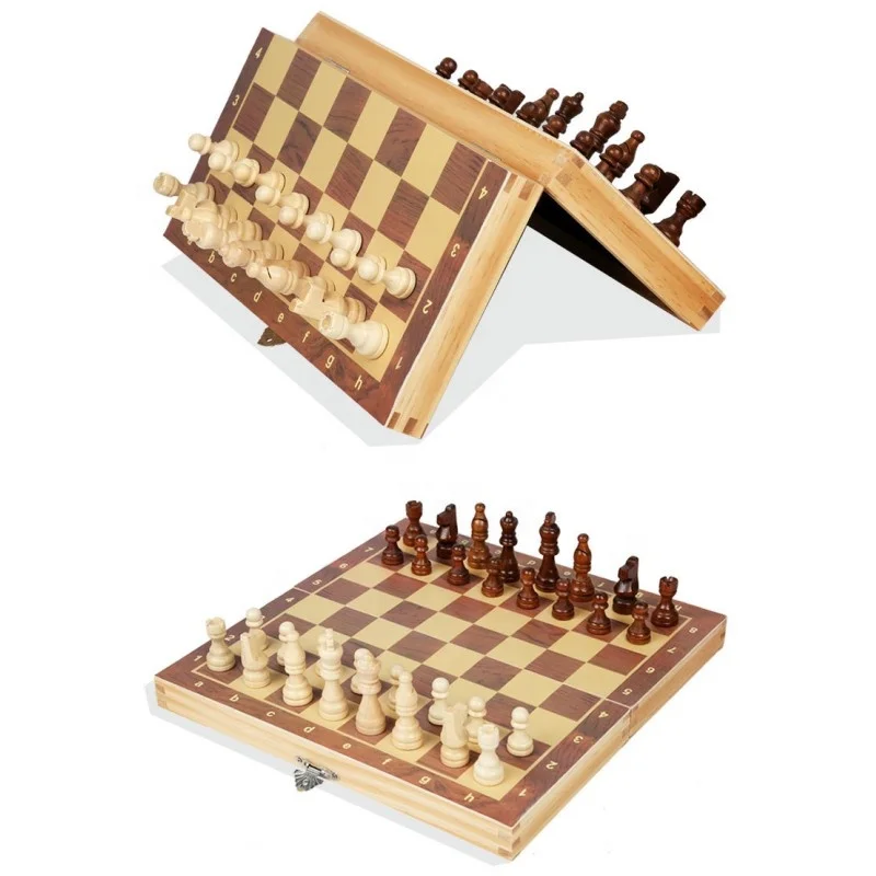 Indoor premium chess board game desktop wooden game hot sold in 2024 educational toys