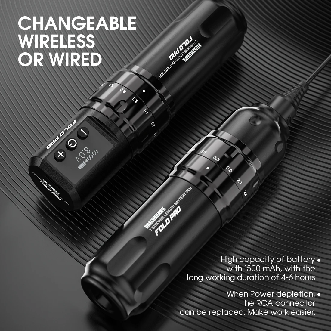 wireless tattoo pen machine battery power  fold pro