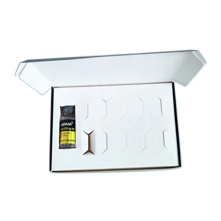VB-337 Custom made box logo silver foil printing pharmaceutical packaging hgh 191aa growth hormone hgh vial box