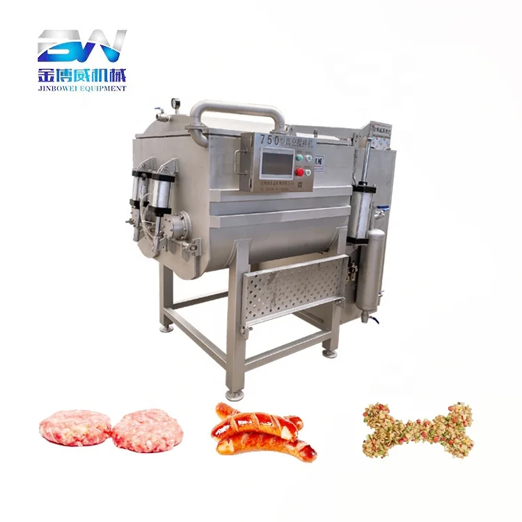 Stainless Steel Vacuum Stuffing Mixer Touch Screen Controller Adjustable Vacuum Mixer