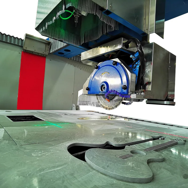 Hualong machinery HKNC-650J high efficient large stone cnc sawjet countertop processing bridge cutting machine with water jet