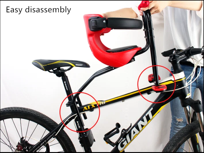 Hot Sale New Mountain road bike child safety seat baby cushion kids saddle with backrest foot pedals for 0-6 years old