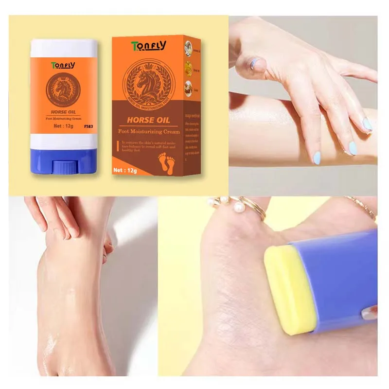 Tonfly Horse Oil Anti Crack Foot Cream Heel Cracked Repair Cream Smooth Removal Dead Skin Callus Anti-Drying Hand Feet Skin Care