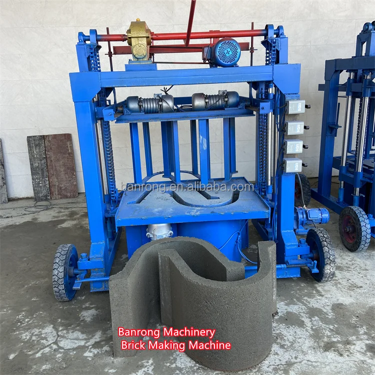 Big mobile brick making machine produces bricks in 45 seconds Cement concrete hollow block forming machine