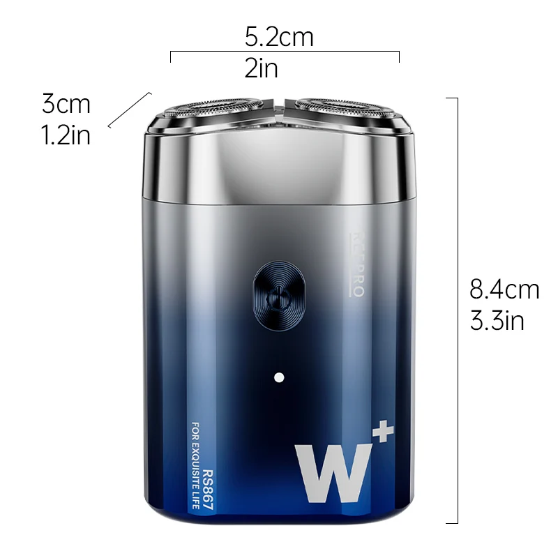 2024 Mini Smart Rechargeable Travel Electric Shaver USB Powered Magnetic Cutter for Men for Face Household Outdoor Use