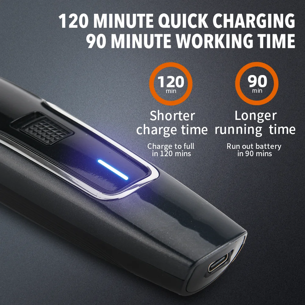 PRITECH usb charging 90mins-using cordless hair clipper 3-in-1 electric hair trimmer