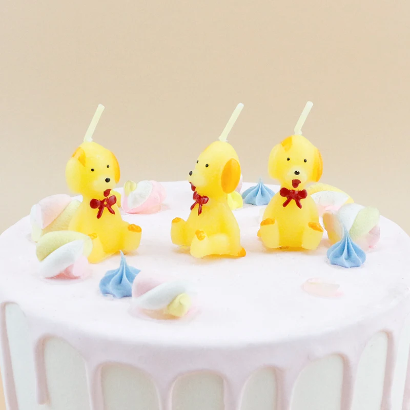 Wholesale Cute Dog Shaped Happy Birthday Candles for Kids