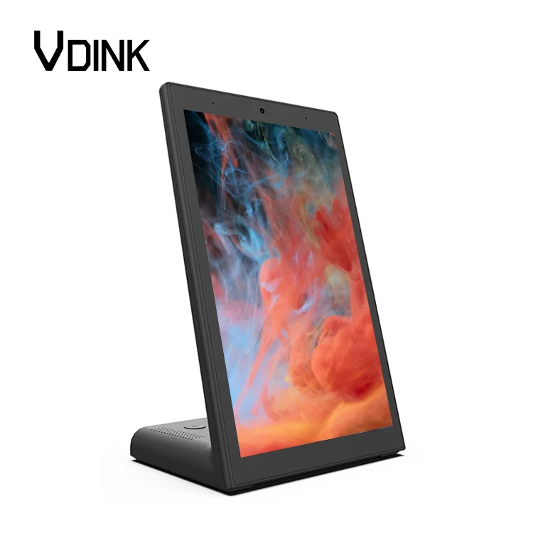 Vdink Advertising Screen L Shape Touch Screen OEM Customer Feedback Restaurant Ordering System Desktop Android Tablet Pc