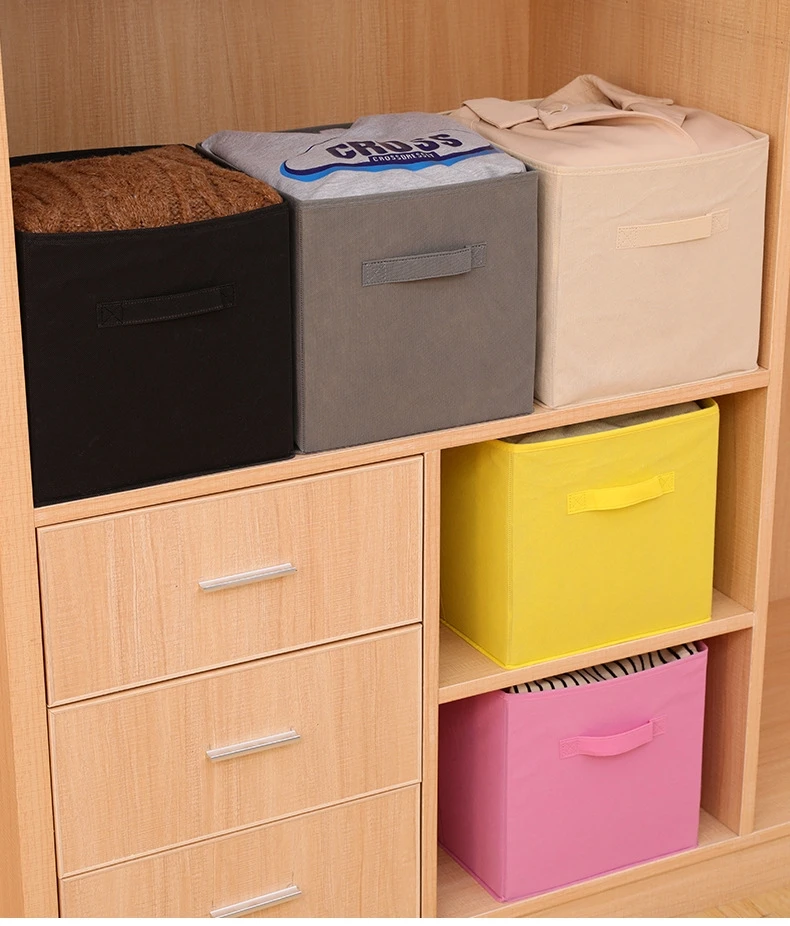 High Quality Collapsible Cube Bins Non-Woven Closet Organizer Storage Box