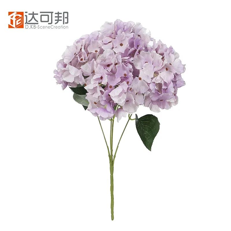 Hot Sales 3 Petals 5 heads Spring Color Hydrangea Cheap Bouquets of Artificial Flowers For Home Decor