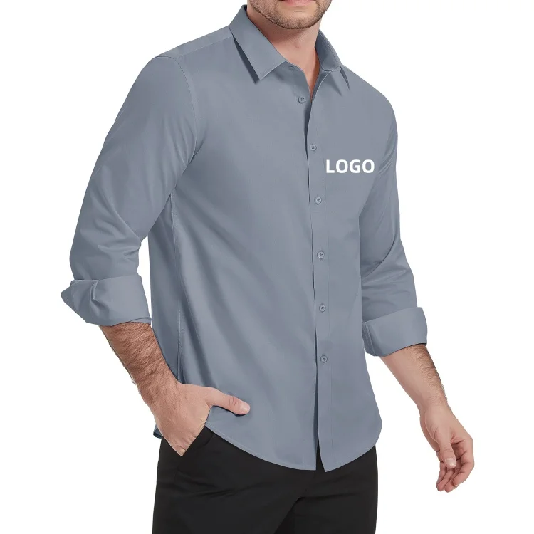 OEM ODM Designed Men Dress Shirt Long Sleeve High Quality Business Formal Dress Shirts