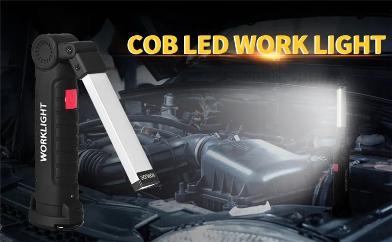 Новый Портативный Яркий рабочий свет COB w52 или w 52 под капотом Светодиодная лампа для ремонта автомобиля фонарик