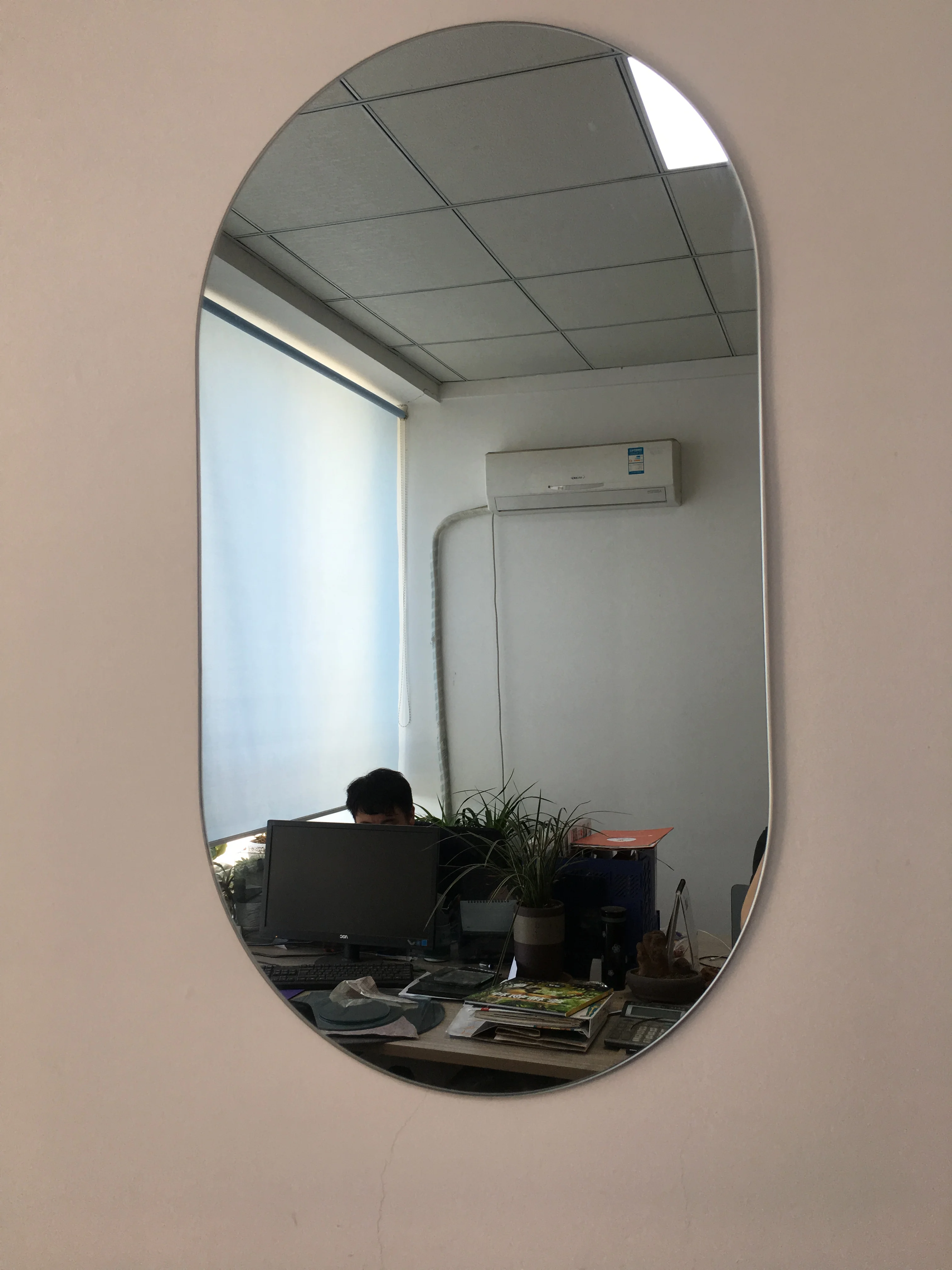 
Different shapes decorative mirror straight edge/ c edge/ beveled edge for hotel club 