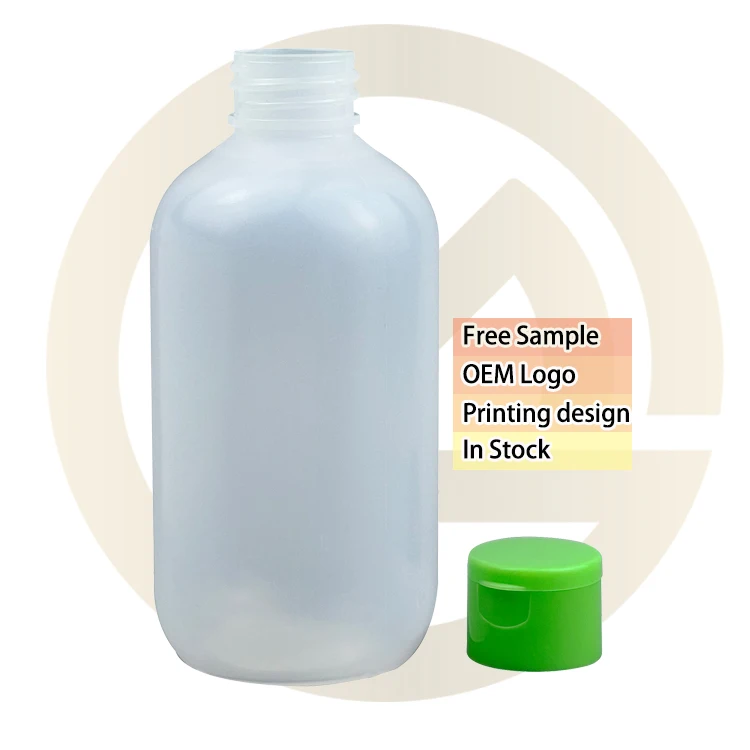 Wholesale Translucent 250ml Empty Boston Round Ldpe Dropper Plastic Squeeze Bottles with Pointed Twist Top Yorker Spout Cap