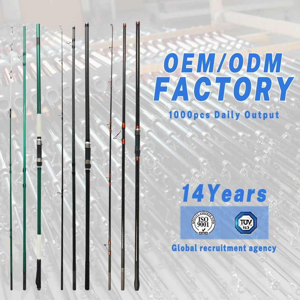 OEM/ODM 4.2m Surf Fishing Rod Carbon Surf spinning Taiwan Surf spinning Fishing Rod For Ocean Boat Fishing