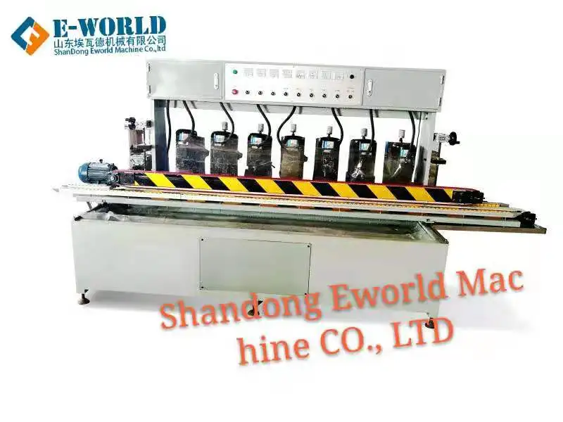 7 Motor Multi Function Horizontal Glass Edging Polishing Machine To Make Beveling Round Straight Line Edge