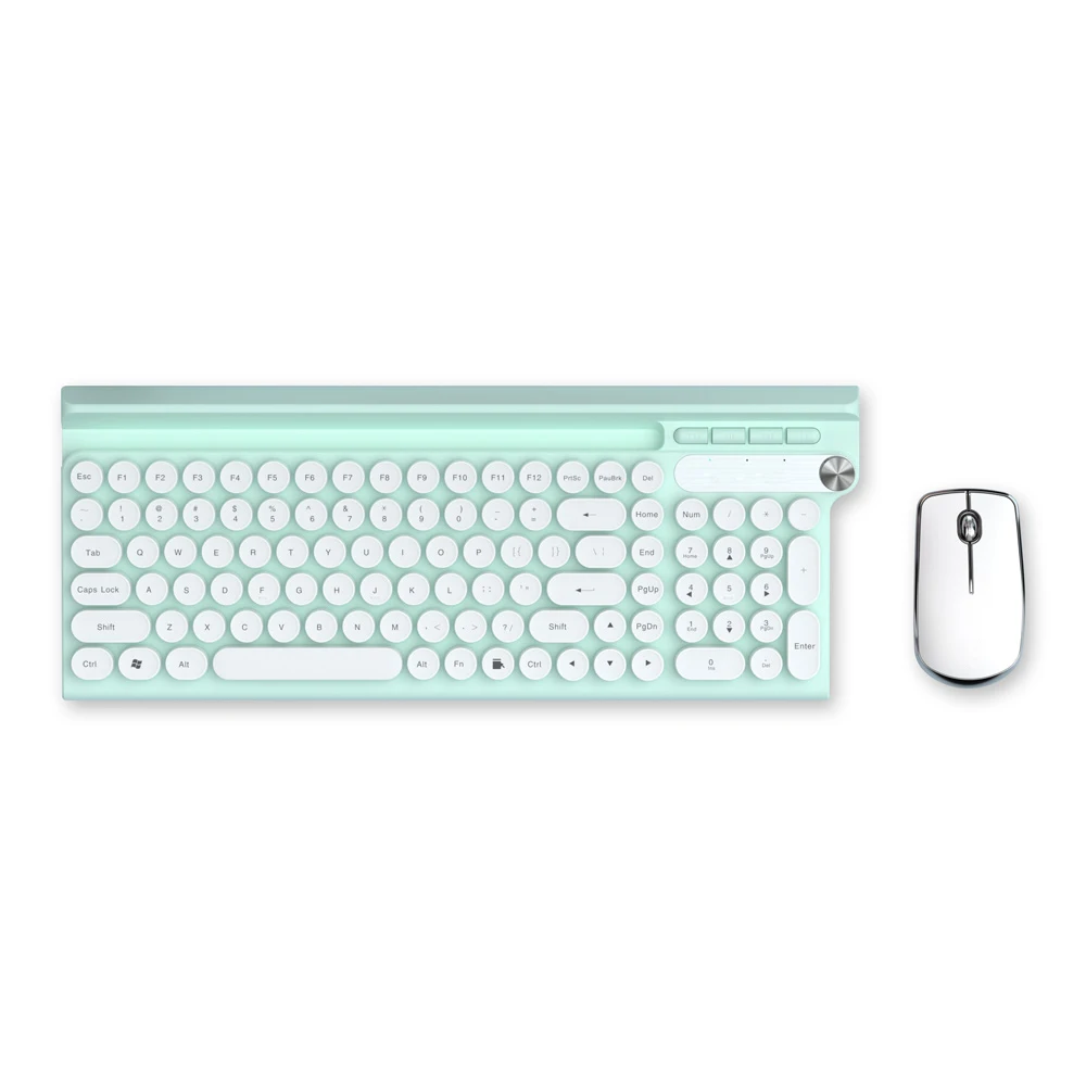 Waterproof Multifunction Wireless Keyboard Mouse Combos Case with Punk Keycaps Keyboard Key for Working Gaming