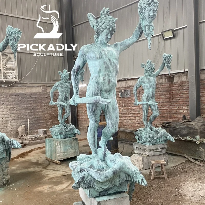 Large Outdoor Famous greek Roman classic famous bronze perseus statue with the head of medusa sculpture