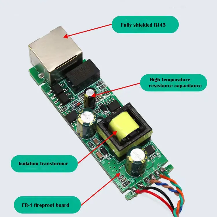 Poe Splitter Power Over Ethernet 10/100mbps Ieee802.3af 12V2A Poe Splitter For Poe Ip Camera