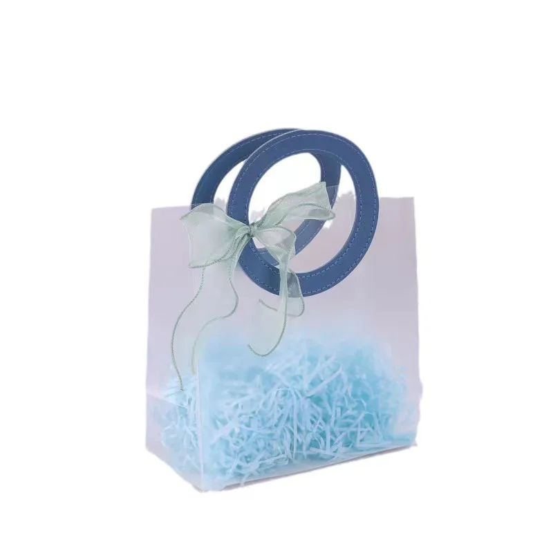 READY TO SHIP FROSTED PP WEDDING GIFT BAG PLASTIC  BAG WITH ROUND HANDLE