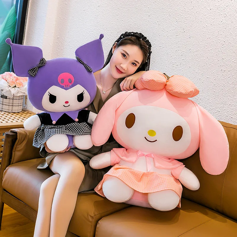 Kawaii мягкая Kuromi My Melody Cinnamoroll Плюшевая Игрушка Аниме Мягкие плюшевые подарки для детей