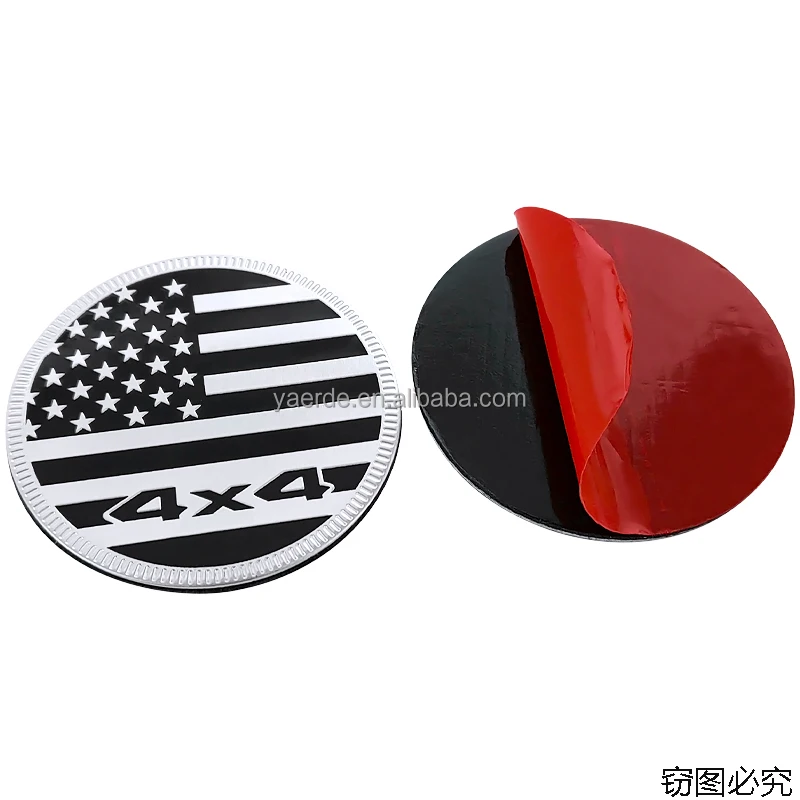4X4 zinc alloy american flag car emblem Manufacturers customize car stickers with superglue personality and beauty