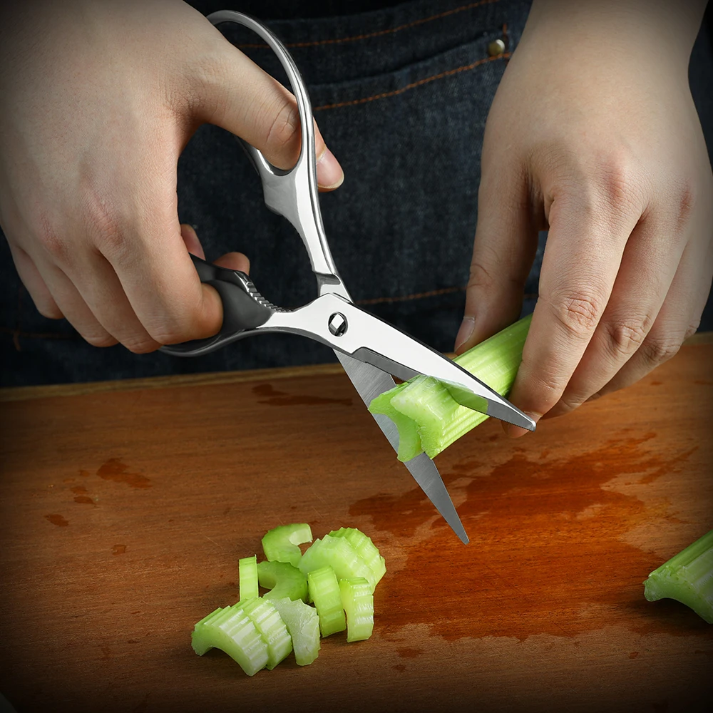 Ultra-Thin Exquisite Mirror Design Stainless Steel Kitchen Scissors for Home Kitchen Use Ultimate Cutting Tool for Vegetables