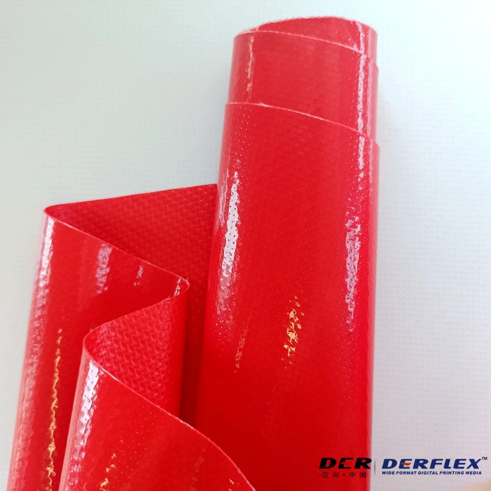 Waterproof UV Resistant 610GSM 1-5m Width Polyester PVC Coated Fabrics Tarpaulin for Tent