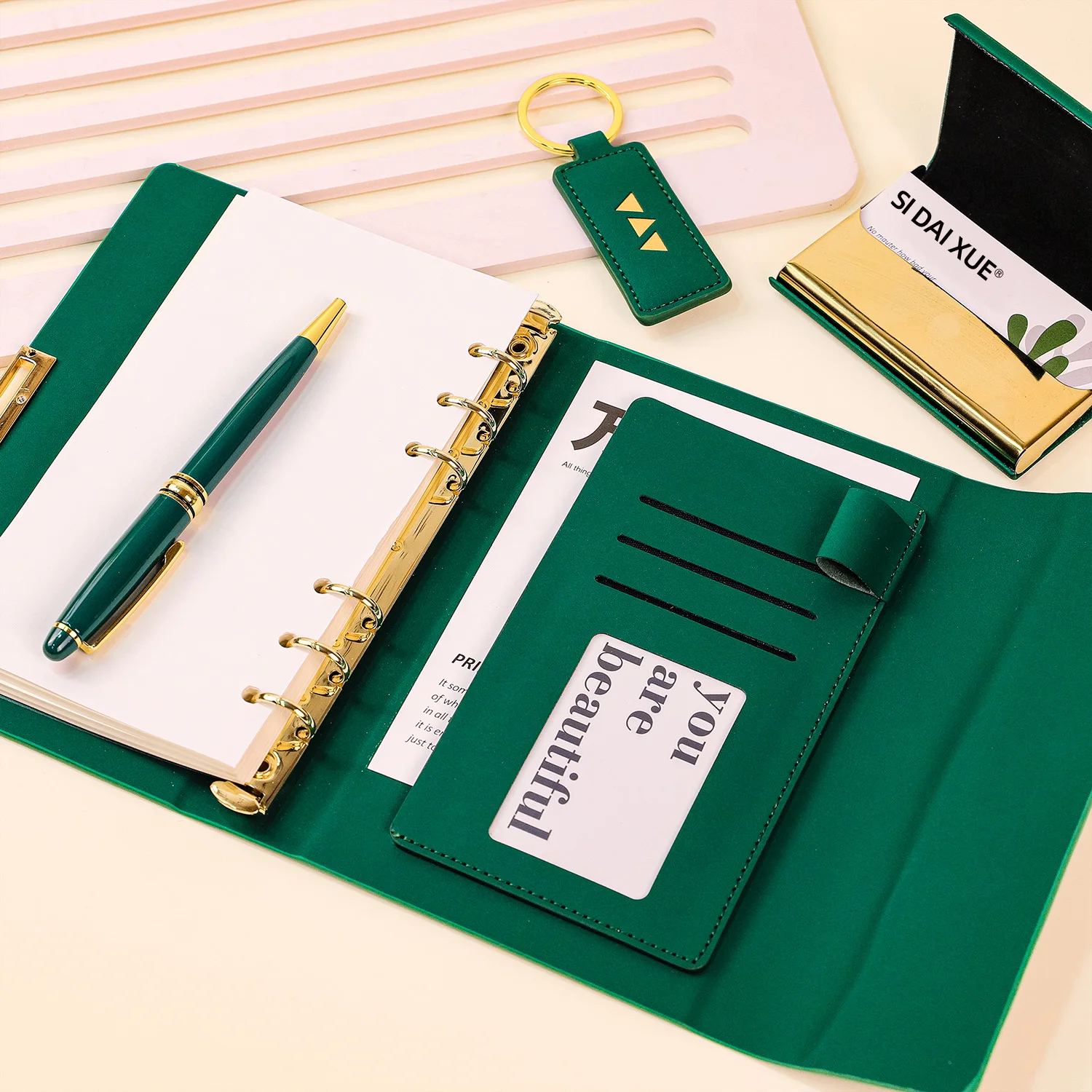 Life Journal and Pen Gift Set  Vegan Leather Journal with Pen Diary for Women or Men Hardcover Fancy Notebook Gift Set