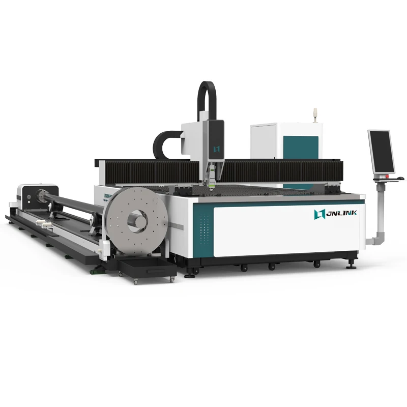 7% OFF Carbon Stainless steel Copper Aluminum 3015 metal fiber laser tube cutting machine price with rotary axis
