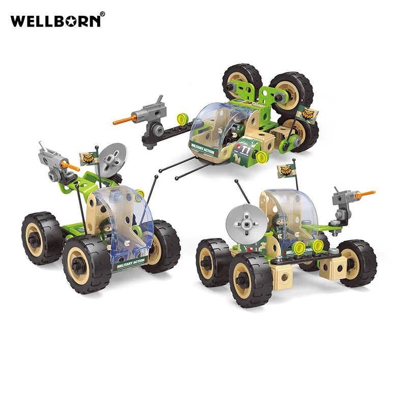 STEM Toys for 6-8 Year Old Boys Girls 3 in 1 Military Building Set  110pcs Educational Construction Building Toy for kids