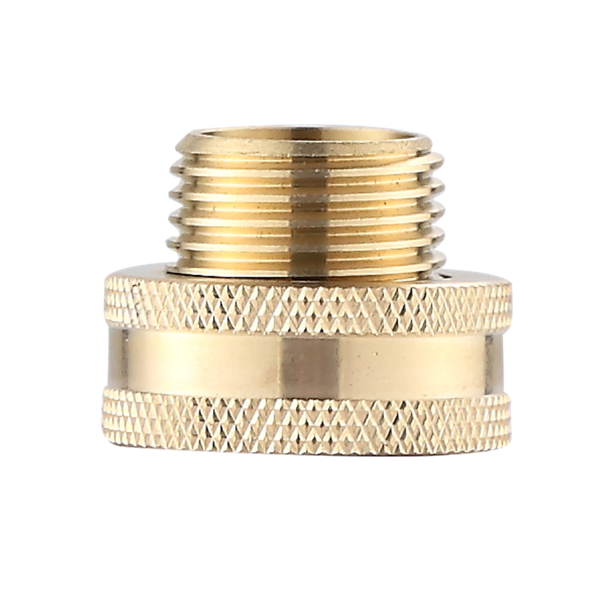 Brass Garden Hose Adapter 3/4 inch GHT Female by 1/ inch NPT Male Pipe Thread Connector GHT to NPT Adapter Brass Repair Fitting