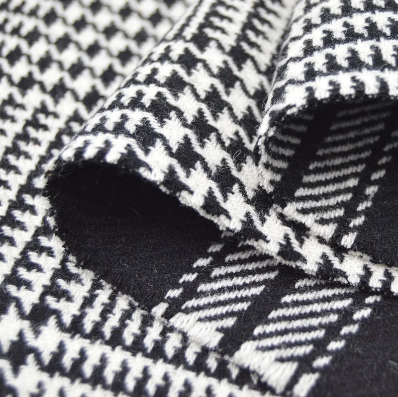 wool blend fabric double face tartan woolen fabrics